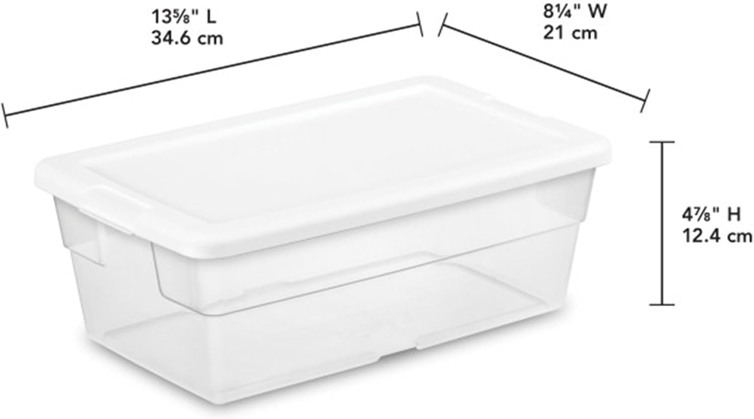 Sterilite 12-Pack Stackable Storage Bin with Lid, Clear Plastic Design, 6 Quart - Grand Goldman