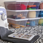 Sterilite 12-Pack Stackable Storage Bin with Lid, Clear Plastic Design, 6 Quart - Grand Goldman