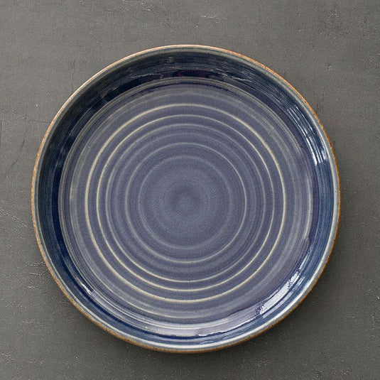 Stoneware Plate Dish Retro Household Ceramic Tableware Tray Plate - Grand Goldman