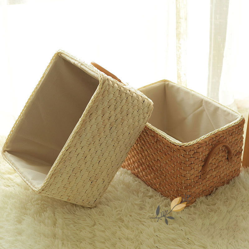 Storage Basket Rattan Woven Storage Box Clothes Cabinet - Grand Goldman