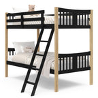 Storkcraft Caribou Bunk Bed Twin Over Twin Bunk Bed (White) - GREENGUARD Gold Certified, Twin Bunk Beds for Kids, Converts to 2 Individual Twin Beds, Bunk Beds for Kids - Grand Goldman