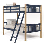 Storkcraft Caribou Bunk Bed Twin Over Twin Bunk Bed (White) - GREENGUARD Gold Certified, Twin Bunk Beds for Kids, Converts to 2 Individual Twin Beds, Bunk Beds for Kids - Grand Goldman