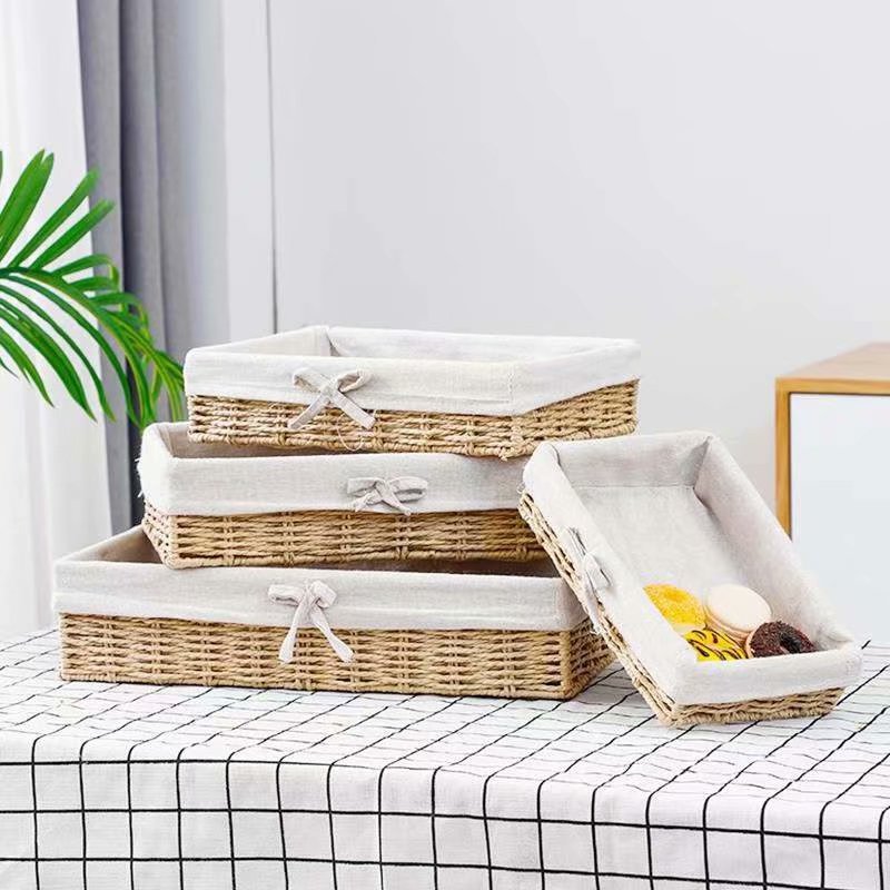 Straw Storage Basket Toy Snack Sundries Storage Box - Grand Goldman