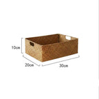 Straw Woven Rectangular Storage Baskets, Finishing Baskets, Woven Bamboo Baskets, Storage Baskets - Grand Goldman