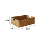 Straw Woven Rectangular Storage Baskets, Finishing Baskets, Woven Bamboo Baskets, Storage Baskets - Grand Goldman