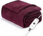 Sunbeam Electric Royal Luxe Microplush Heated Blanket 12 Heat Settings, 12-Hour Selectable Auto Shut-Off, Fast Heating, Warm and Cozy, Sandstone Color, Queen, 90" x 84" - Grand Goldman