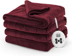 Sunbeam Electric Royal Luxe Microplush Heated Blanket 12 Heat Settings, 12-Hour Selectable Auto Shut-Off, Fast Heating, Warm and Cozy, Sandstone Color, Queen, 90" x 84" - Grand Goldman