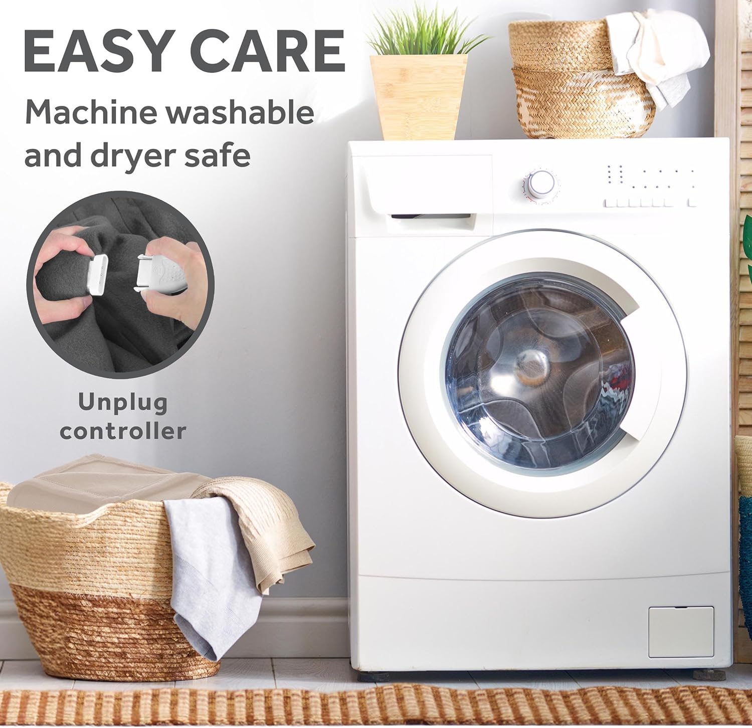 Sunbeam Electric Royal Luxe Microplush Heated Blanket 12 Heat Settings, 12-Hour Selectable Auto Shut-Off, Fast Heating, Warm and Cozy, Sandstone Color, Queen, 90" x 84" - Grand Goldman