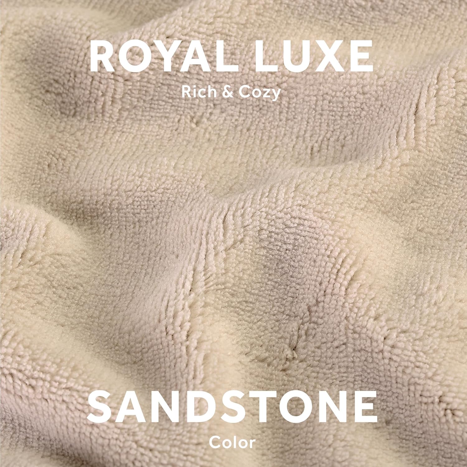 Sunbeam Electric Royal Luxe Microplush Heated Blanket 12 Heat Settings, 12-Hour Selectable Auto Shut-Off, Fast Heating, Warm and Cozy, Sandstone Color, Queen, 90" x 84" - Grand Goldman