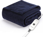 Sunbeam Electric Royal Luxe Microplush Heated Blanket 12 Heat Settings, 12-Hour Selectable Auto Shut-Off, Fast Heating, Warm and Cozy, Sandstone Color, Queen, 90" x 84" - Grand Goldman