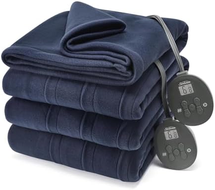 Sunbeam Royal Ultra Rodeen Blue Plaid Heated Personal Throw / Blanket, Cozy-Warm, Adjustable Heat Settings - Grand Goldman
