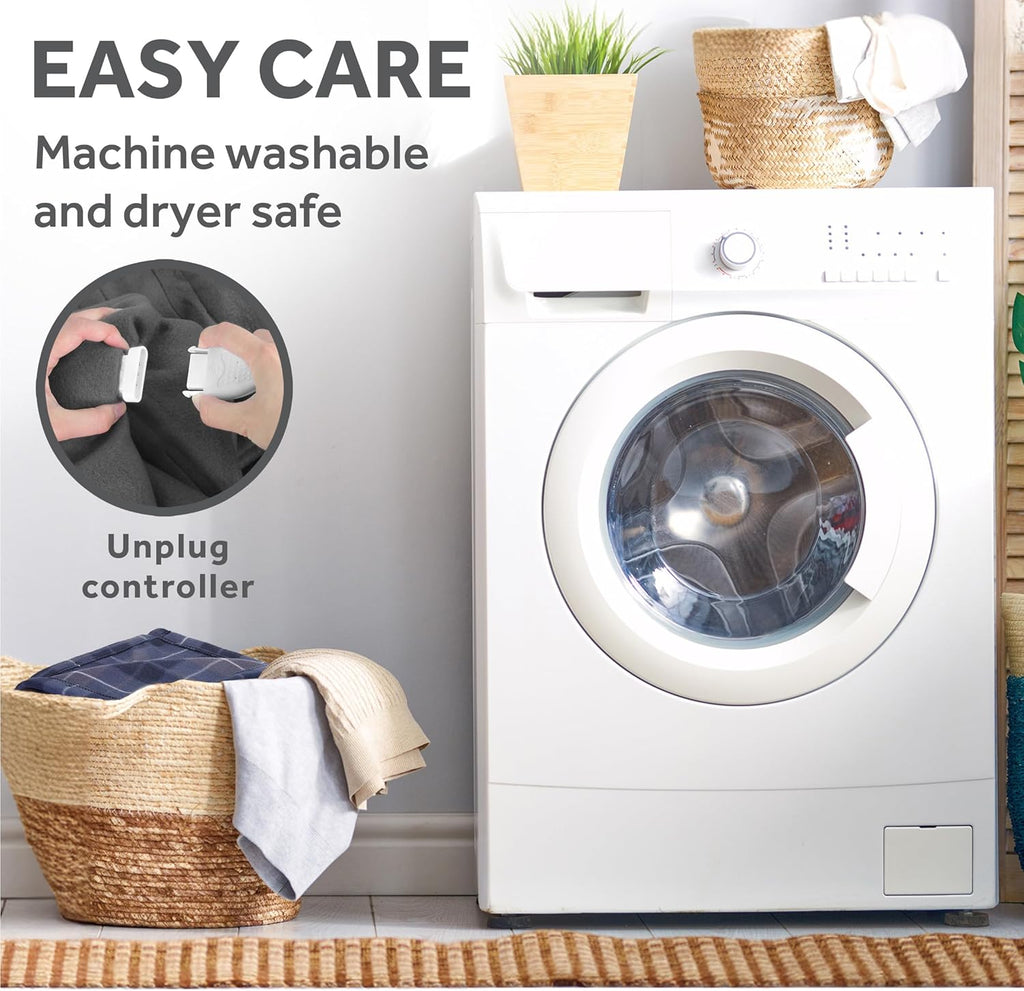 Sunbeam Royal Ultra Rodeen Blue Plaid Heated Personal Throw / Blanket, Cozy-Warm, Adjustable Heat Settings - Grand Goldman