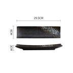 Sushi Japanese Dish Rectangular Ceramic Tableware - Grand Goldman