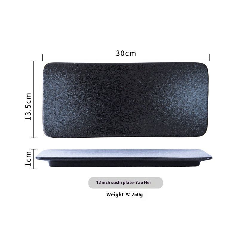 Sushi Plate Household Ceramic Western Cuisine Plate Creative Rectangle Plate Japanese Dish - Grand Goldman