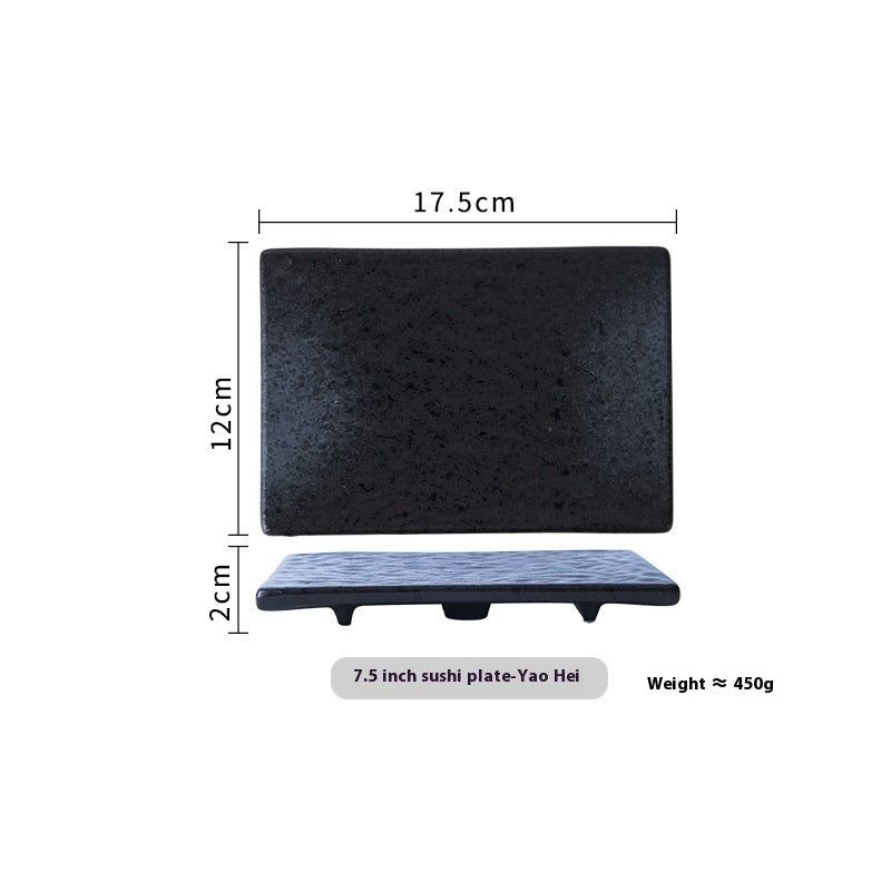 Sushi Plate Household Ceramic Western Cuisine Plate Creative Rectangle Plate Japanese Dish - Grand Goldman
