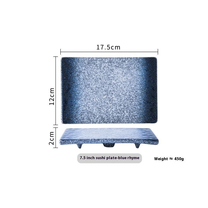 Sushi Plate Household Ceramic Western Cuisine Plate Creative Rectangle Plate Japanese Dish - Grand Goldman