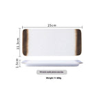 Sushi Plate Household Ceramic Western Cuisine Plate Creative Rectangle Plate Japanese Dish - Grand Goldman