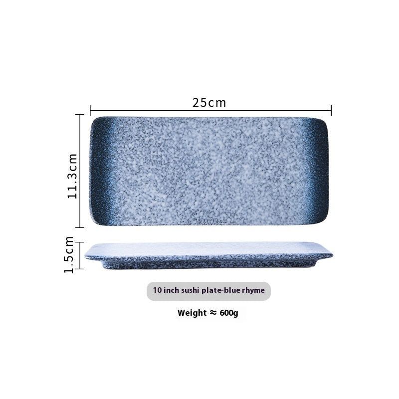 Sushi Plate Household Ceramic Western Cuisine Plate Creative Rectangle Plate Japanese Dish - Grand Goldman