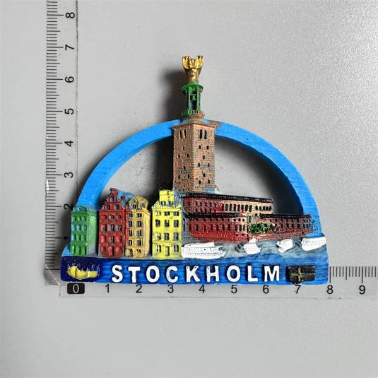 Swedish Fridge Magnets Tourist Souvenir Sweden Malmo Sverige Stockholm Travel Gift Magnetic Refrigerator Sticker Home Decoration - Grand Goldman