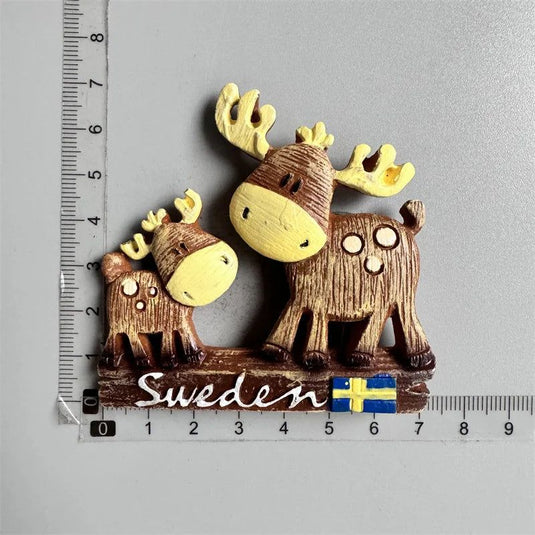 Swedish Fridge Magnets Tourist Souvenir Sweden Malmo Sverige Stockholm Travel Gift Magnetic Refrigerator Sticker Home Decoration - Grand Goldman