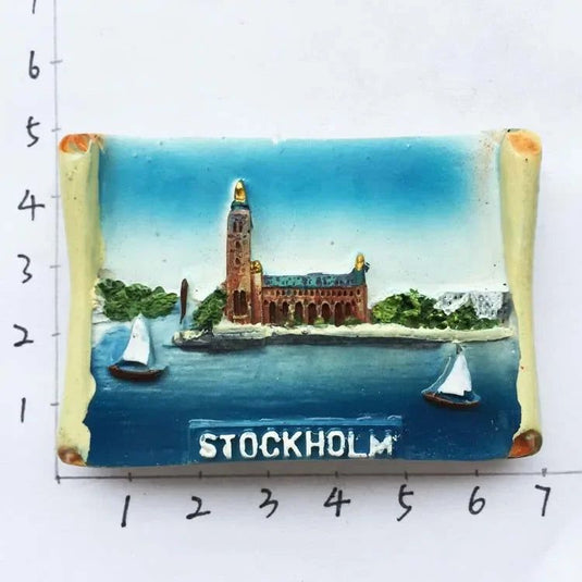 Swedish Fridge Magnets Tourist Souvenir Sweden Malmo Sverige Stockholm Travel Gift Magnetic Refrigerator Sticker Home Decoration - Grand Goldman