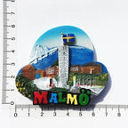 Swedish Fridge Magnets Tourist Souvenir Sweden Malmo Sverige Stockholm Travel Gift Magnetic Refrigerator Sticker Home Decoration - Grand Goldman