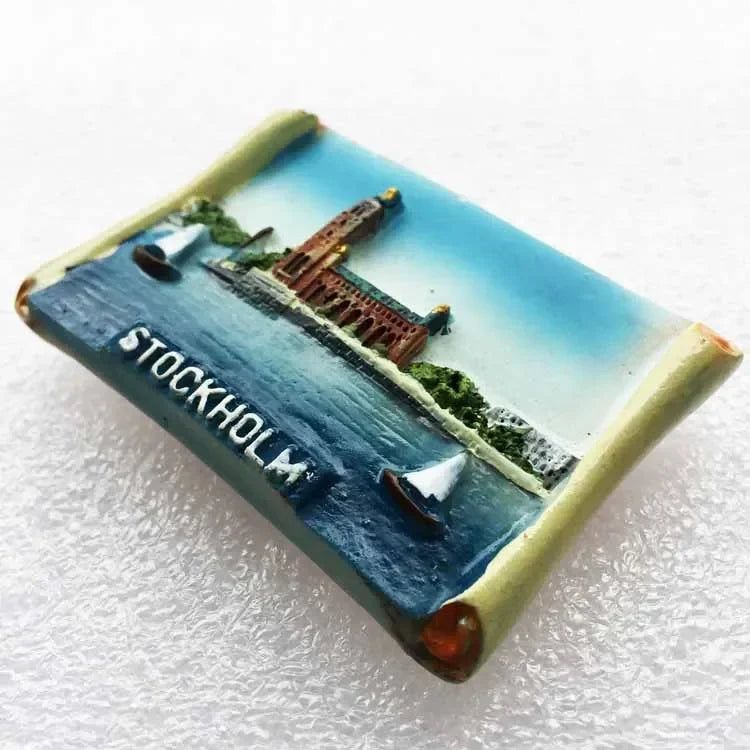 Swedish Fridge Magnets Tourist Souvenir Sweden Malmo Sverige Stockholm Travel Gift Magnetic Refrigerator Sticker Home Decoration - Grand Goldman