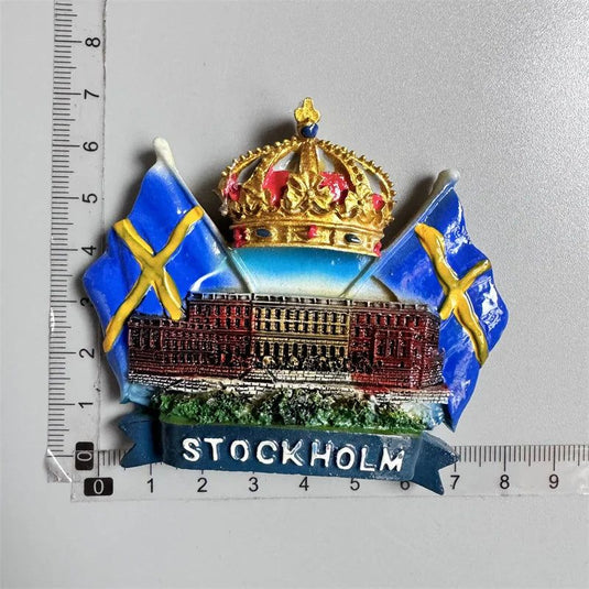 Swedish Fridge Magnets Tourist Souvenir Sweden Malmo Sverige Stockholm Travel Gift Magnetic Refrigerator Sticker Home Decoration - Grand Goldman