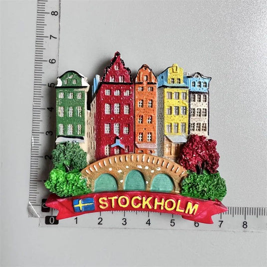 Swedish Fridge Magnets Tourist Souvenir Sweden Malmo Sverige Stockholm Travel Gift Magnetic Refrigerator Sticker Home Decoration - Grand Goldman
