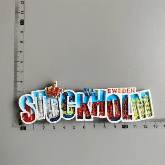 Swedish Fridge Magnets Tourist Souvenir Sweden Malmo Sverige Stockholm Travel Gift Magnetic Refrigerator Sticker Home Decoration - Grand Goldman