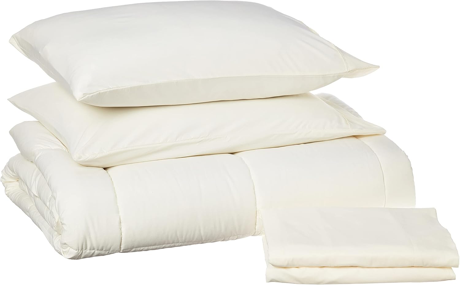 Sweet Home Collection 5 Piece Comforter Set Bag Solid Color All Season Soft Down Alternative Blanket & Luxurious Microfiber Bed Sheets, Gray, Twin - Grand Goldman