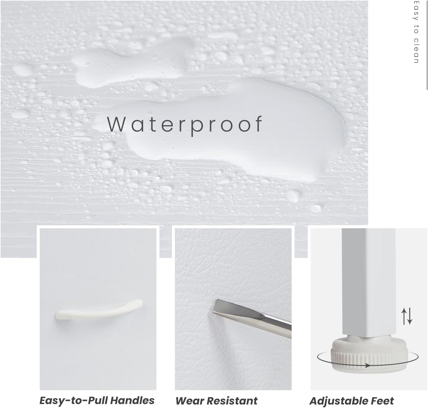 Sweetcrispy Dresser for Bedroom, Chest Organizer Unit with 8 Fabric Bins, Fabric Storage Tower, Drawer Organizer with Steel Frame, Wooden Top for Nursery, Living Room, Closet - Grand Goldman