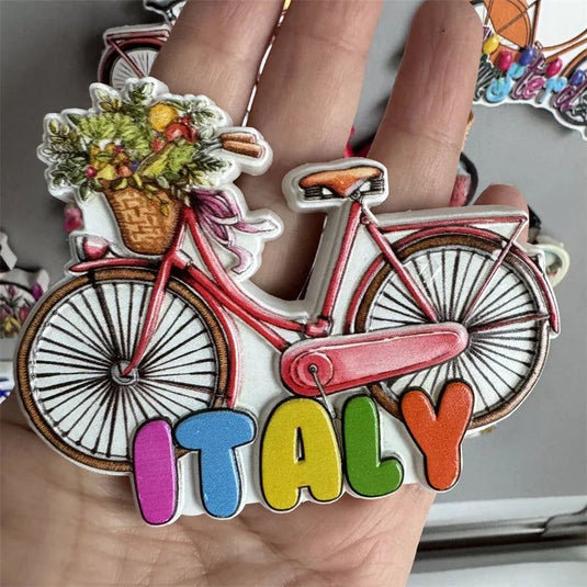 Switzerland Amsterdam Netherlands Holland Italy Germany Greece travel souvenir bicycle crafts Fridge Magnet c - Grand Goldman