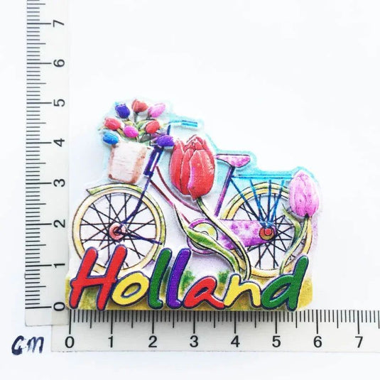 Switzerland Amsterdam Netherlands Holland Italy Germany Greece travel souvenir bicycle crafts Fridge Magnet c - Grand Goldman