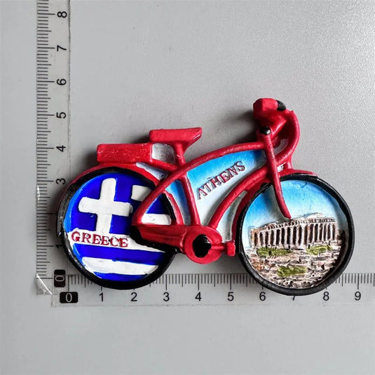 Switzerland Amsterdam Netherlands Holland Italy Germany Greece travel souvenir bicycle crafts Fridge Magnet c - Grand Goldman