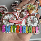Switzerland Amsterdam Netherlands Holland Italy Germany Greece travel souvenir bicycle crafts Fridge Magnet c - Grand Goldman