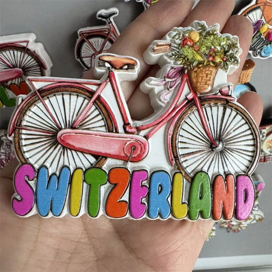 Switzerland Amsterdam Netherlands Holland Italy Germany Greece travel souvenir bicycle crafts Fridge Magnet c - Grand Goldman