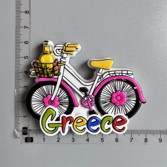 Switzerland Amsterdam Netherlands Holland Italy Germany Greece travel souvenir bicycle crafts Fridge Magnet c - Grand Goldman