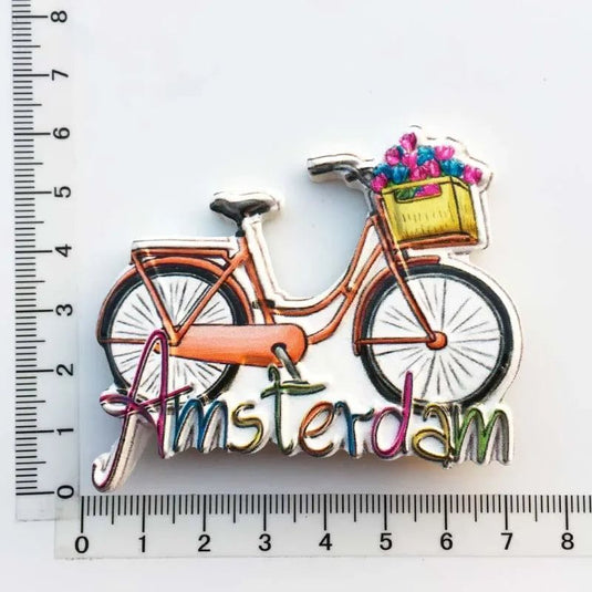 Switzerland Amsterdam Netherlands Holland Italy Germany Greece travel souvenir bicycle crafts Fridge Magnet c - Grand Goldman