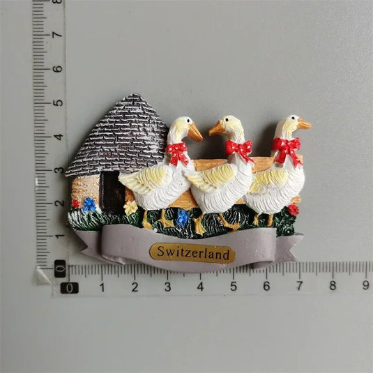 Switzerland Fridge Magnets Geneva Interlaken Swiss Cow Duck Cuckoo Clock Alpine Magnetick Refrigerator Stickers Souvenir Gifts - Grand Goldman