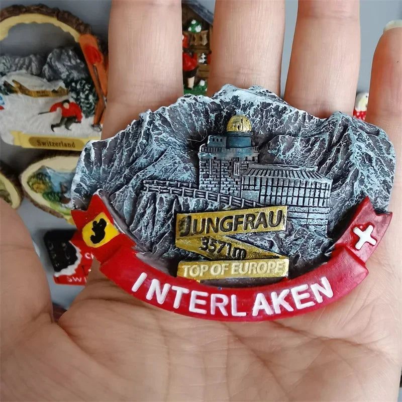 Switzerland Fridge Magnets Geneva Interlaken Swiss Cow Duck Cuckoo Clock Alpine Magnetick Refrigerator Stickers Souvenir Gifts - Grand Goldman