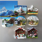 Switzerland Fridge Magnets Souvenir  Swiss Lucerne Jungfrau Chapel Bridge Cuckoo Clock Tourism Magnetic Refrigerator Stickers - Grand Goldman