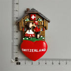 Switzerland Fridge Magnets Souvenir  Swiss Lucerne Jungfrau Chapel Bridge Cuckoo Clock Tourism Magnetic Refrigerator Stickers - Grand Goldman
