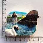 Switzerland Fridge Magnets Souvenir  Swiss Lucerne Jungfrau Chapel Bridge Cuckoo Clock Tourism Magnetic Refrigerator Stickers - Grand Goldman