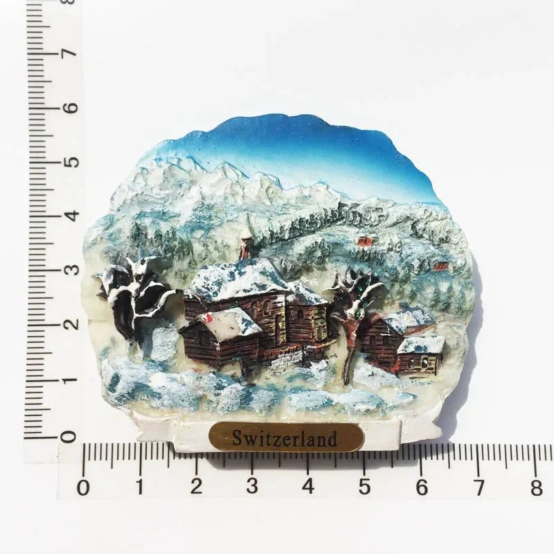 Switzerland Fridge Magnets Souvenir  Swiss Lucerne Jungfrau Chapel Bridge Cuckoo Clock Tourism Magnetic Refrigerator Stickers - Grand Goldman