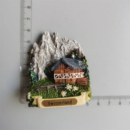 Switzerland Fridge Magnets Swiss Lovely Wooden House Cuckoo Clock Alpine Magnetick Refrigerator Stickers Souvenir Travel Gift - Grand Goldman