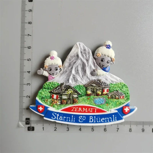 Switzerland Fridge Magnets Swiss Lovely Wooden House Cuckoo Clock Alpine Magnetick Refrigerator Stickers Souvenir Travel Gift - Grand Goldman