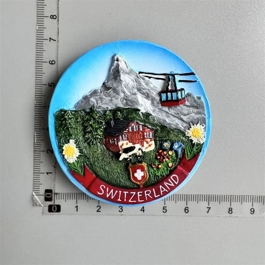 Switzerland Fridge Magnets tourist Souvenir Basel Zermatt Matterhorn Swiss Lucerne Jungfrau Cuckoo Clock Refrigerator Stickers - Grand Goldman