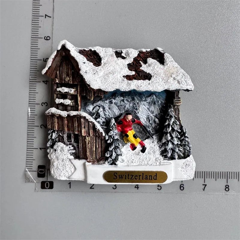 Switzerland Fridge Magnets tourist Souvenir Basel Zermatt Matterhorn Swiss Lucerne Jungfrau Cuckoo Clock Refrigerator Stickers - Grand Goldman