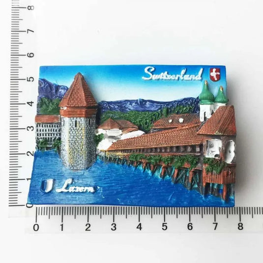 Switzerland Fridge Magnets tourist Souvenir Basel Zermatt Matterhorn Swiss Lucerne Jungfrau Cuckoo Clock Refrigerator Stickers - Grand Goldman